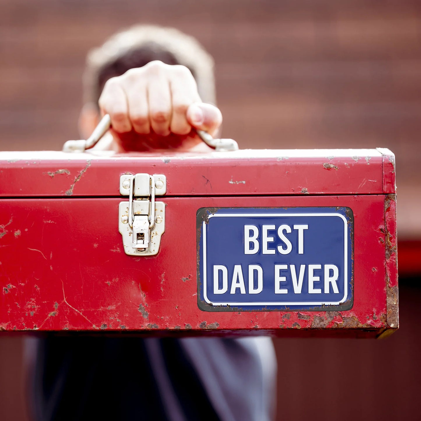 Best Dad Ever Tin Magnet Plaque