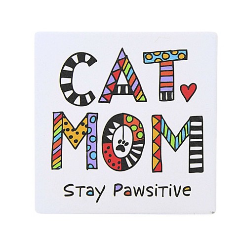 Coaster - Cat Mom Stay Pawsitive