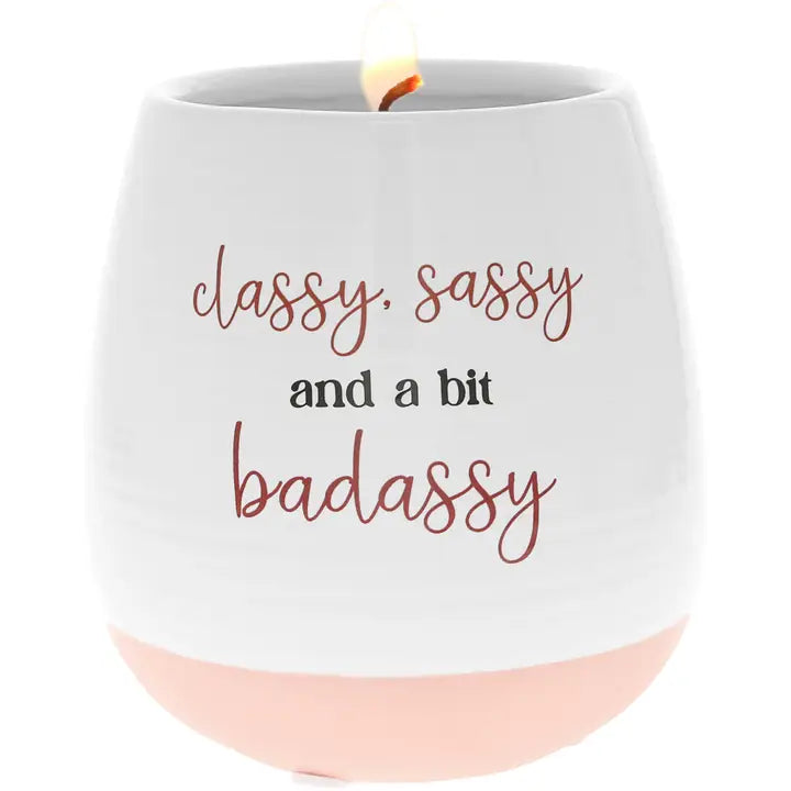 “Classy, Sassy & a Bit Badassy” Hidden Message Candle