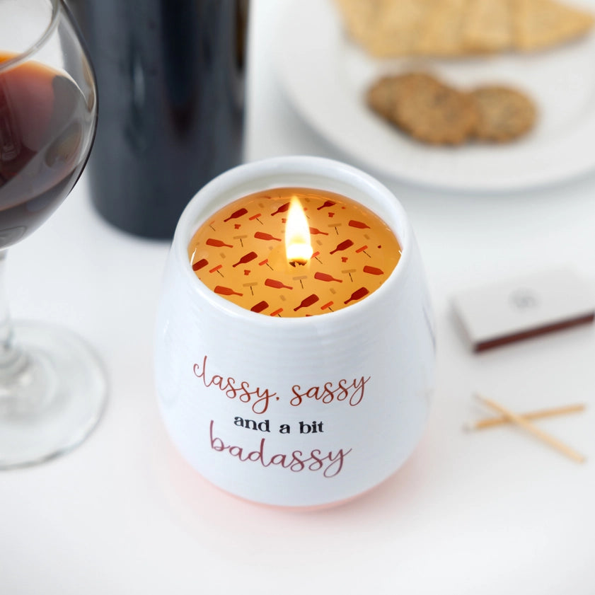 “Classy, Sassy & a Bit Badassy” Hidden Message Candle