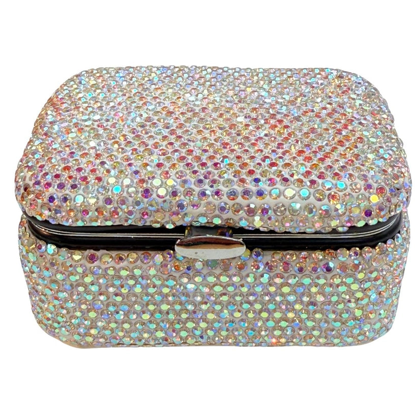 Rhinestone Travel Jewelry Case