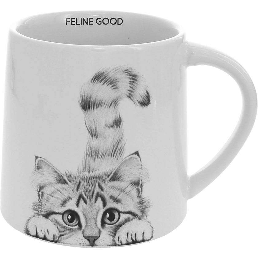 “Feline Good” Cat Mug – Funny Coffee Mug for Cat Lovers