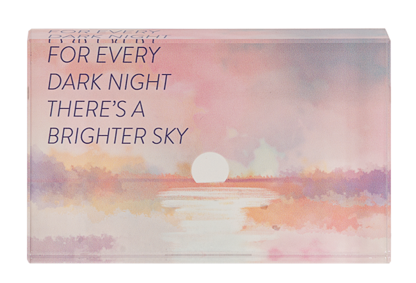 Heavenly Horizons – Glass Block Talk (Shelf Sitter)