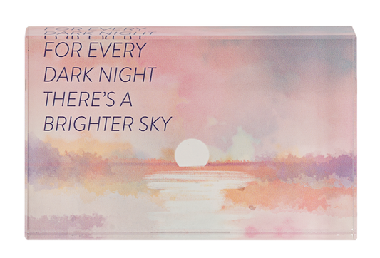 Heavenly Horizons – Glass Block Talk (Shelf Sitter)