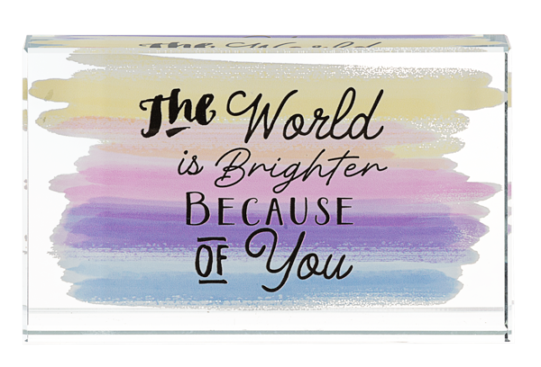 Heavenly Horizons – Glass Block Talk (Shelf Sitter)