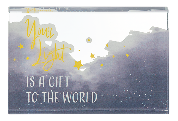 Heavenly Horizons – Glass Block Talk (Shelf Sitter)