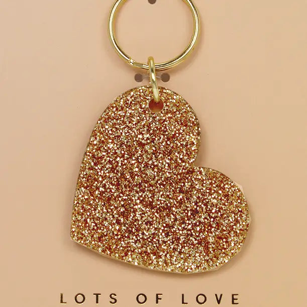 Glitter Keychain - Glitter Heart