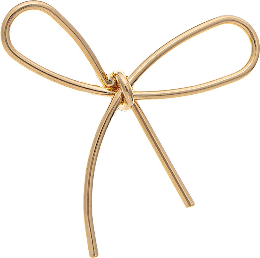 Gold Wire Bow Tie Post Earrings
