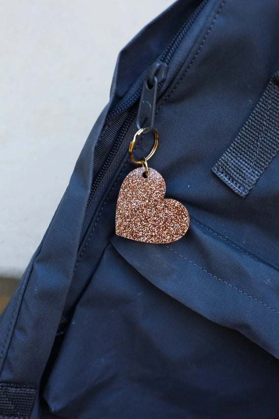 Glitter Keychain - Glitter Heart