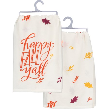 Happy Fall Y'All Dishtowel