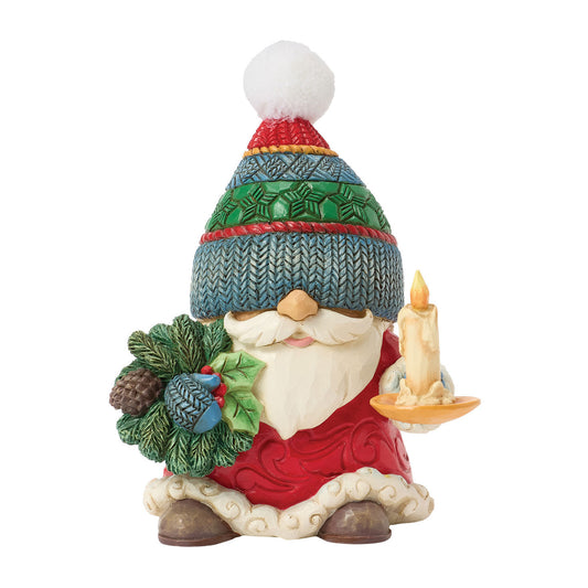 Jim Shore Holiday Gnome with Wreath and Chamber Candle – Heartwood Creek Figurine