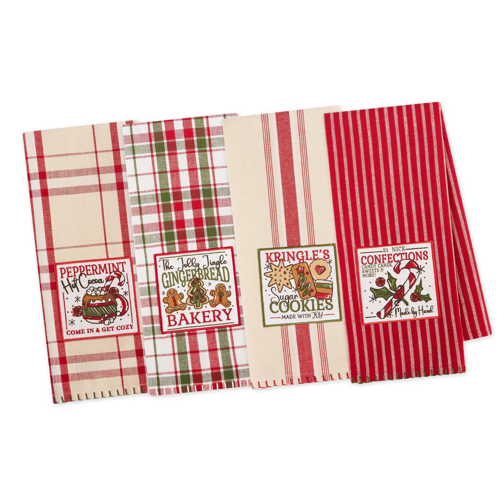 Holly Jolly Cookie Co. Embellished Dishtowels