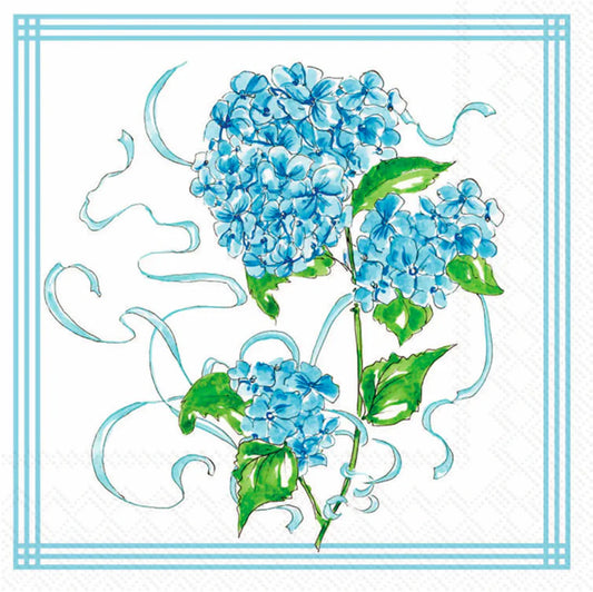 IHR Hydrangea Allover Beverage Napkins