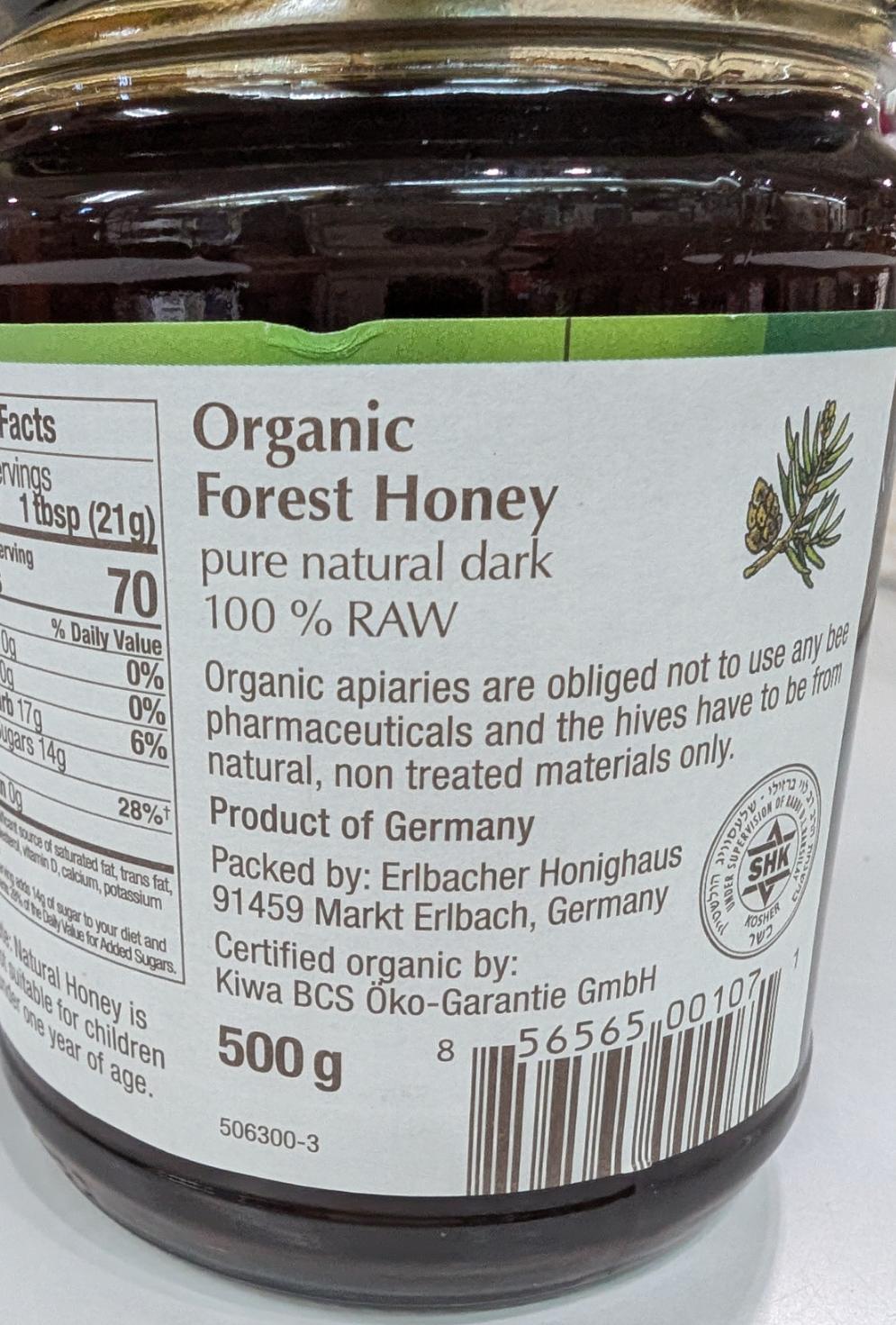 Erlbacher Bio Gold Organic Forest Honey