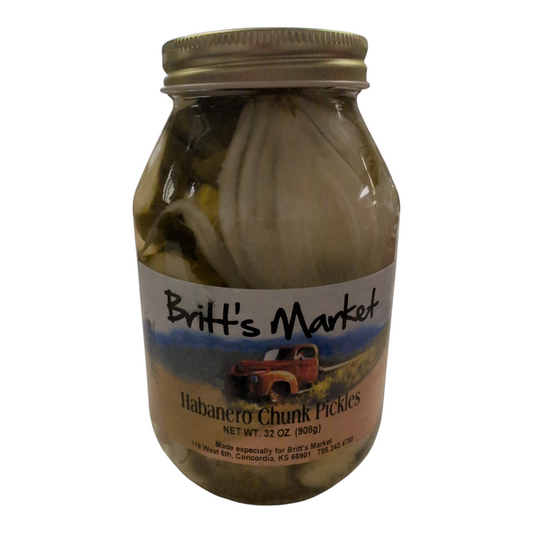 Britt’s Habanero Pickle Chunks — Quart