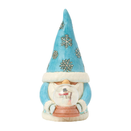Jim Shore Winter Gnome with Snow Globe – Heartwood Creek Figurine