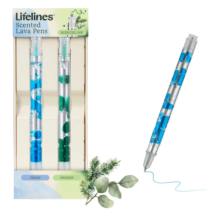 Lifelines scented lava pens blue and green