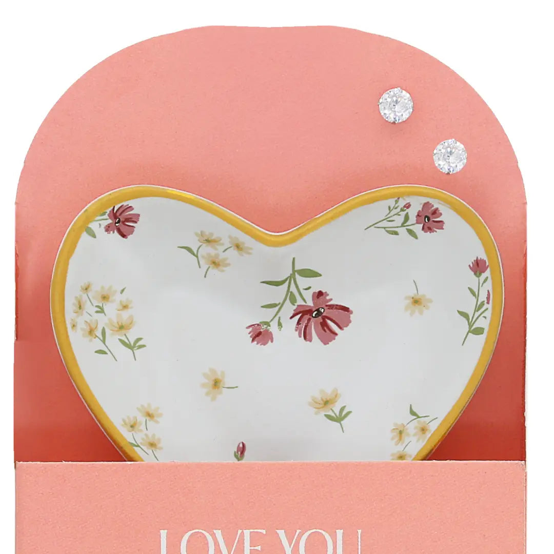 “Love You” Trinket Dish & Earring Set