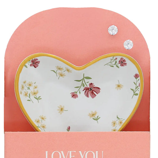 “Love You” Trinket Dish & Earring Set
