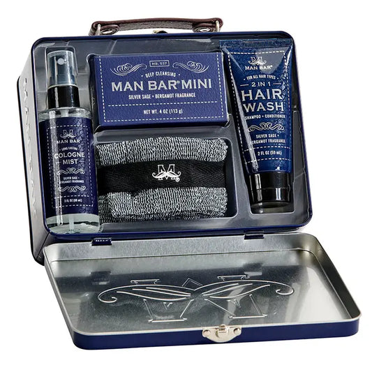 Man Bar Travel Kit – Silver Sage & Bergamot