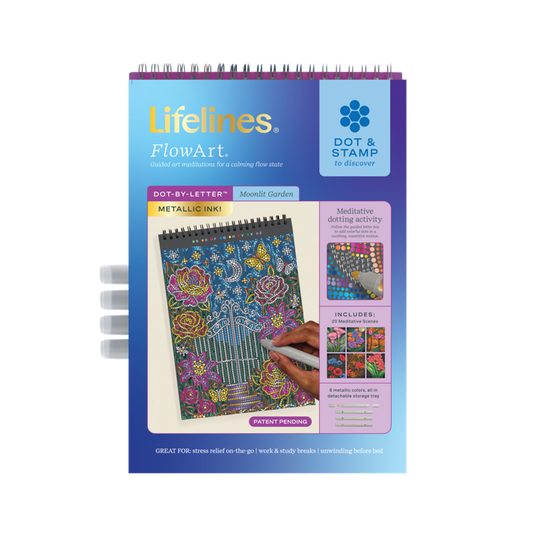 Lifelines FlowArt® Dot-By-Letter – Moonlit Garden Metallic Ink