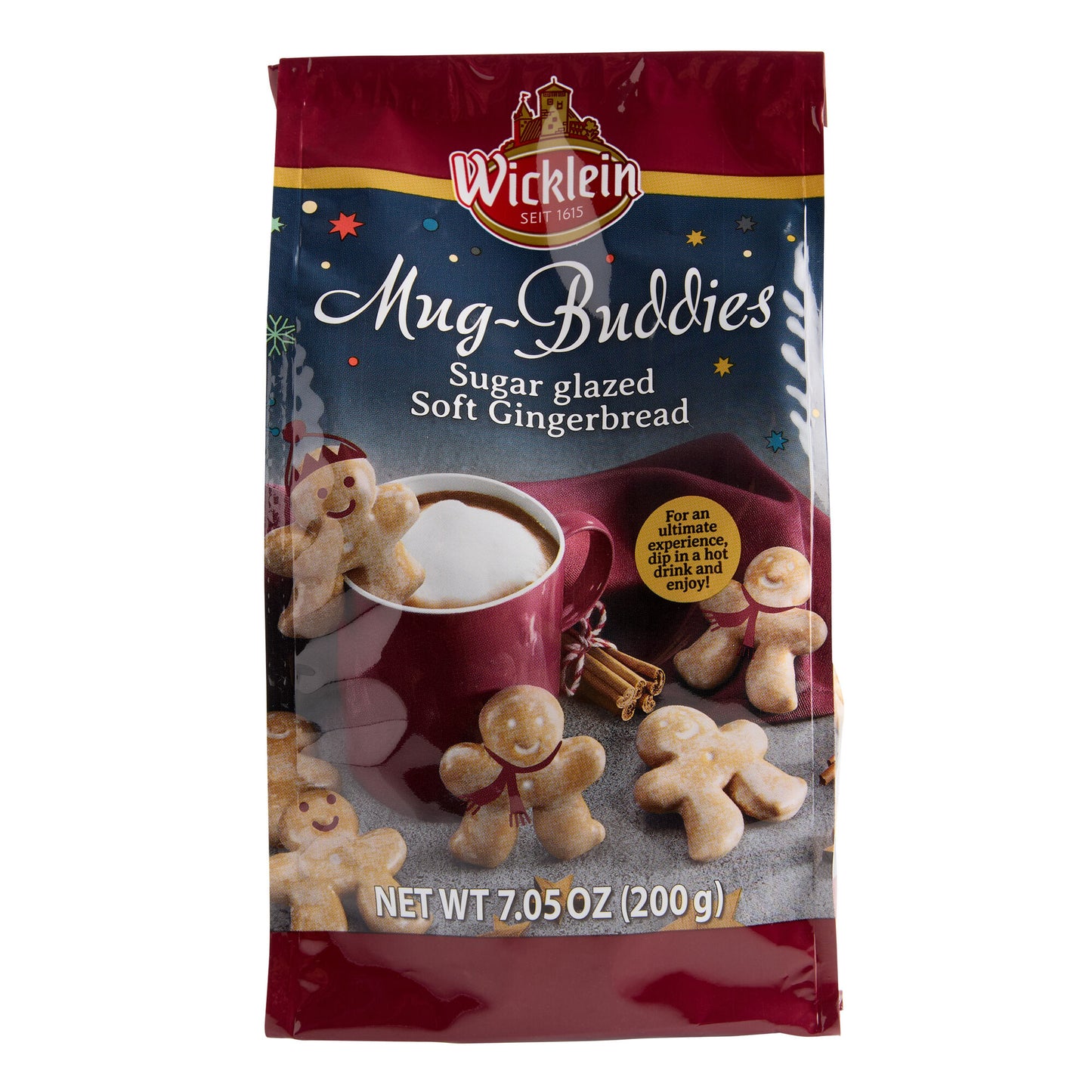 Wicklein Mug Buddies – Sugar Glazed Soft Gingerbread Cookies (Imported from Germany)