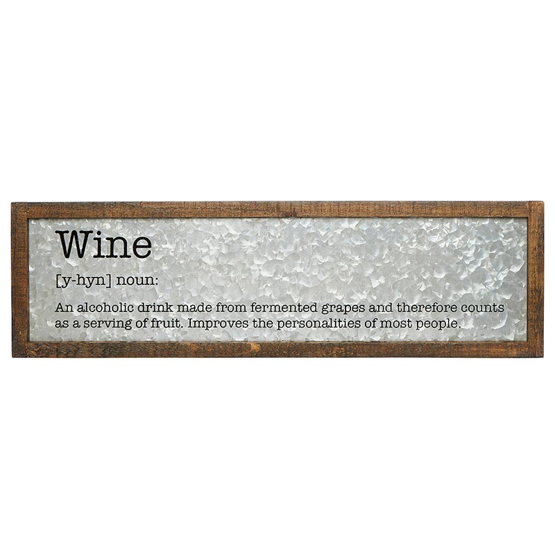 Wine - metal sign
