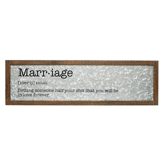 Marriage -metal sign