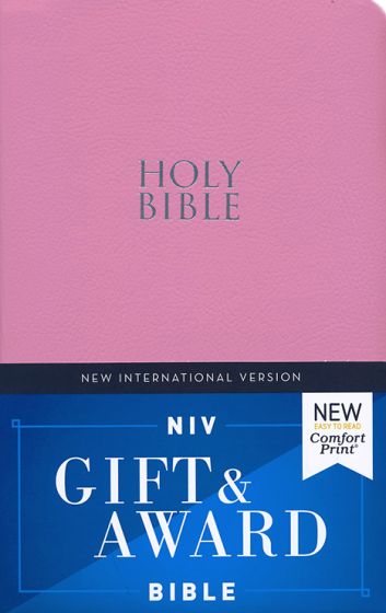 NIV Gift & Award Bible Pink Leather-Look