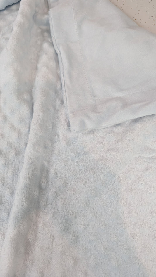 Snuggle Fleece Crib Blanket - Bumpy Blue