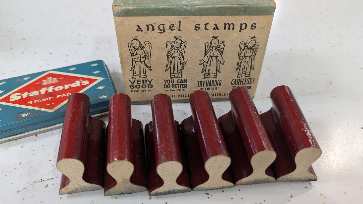 Vintage Angel Stamp Set of Six