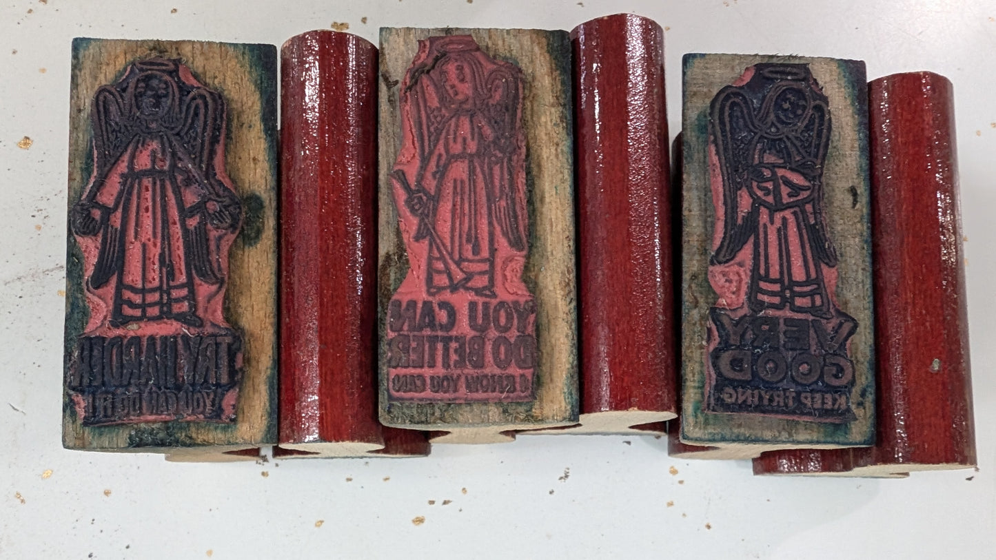 Vintage Angel Stamp Set of Six