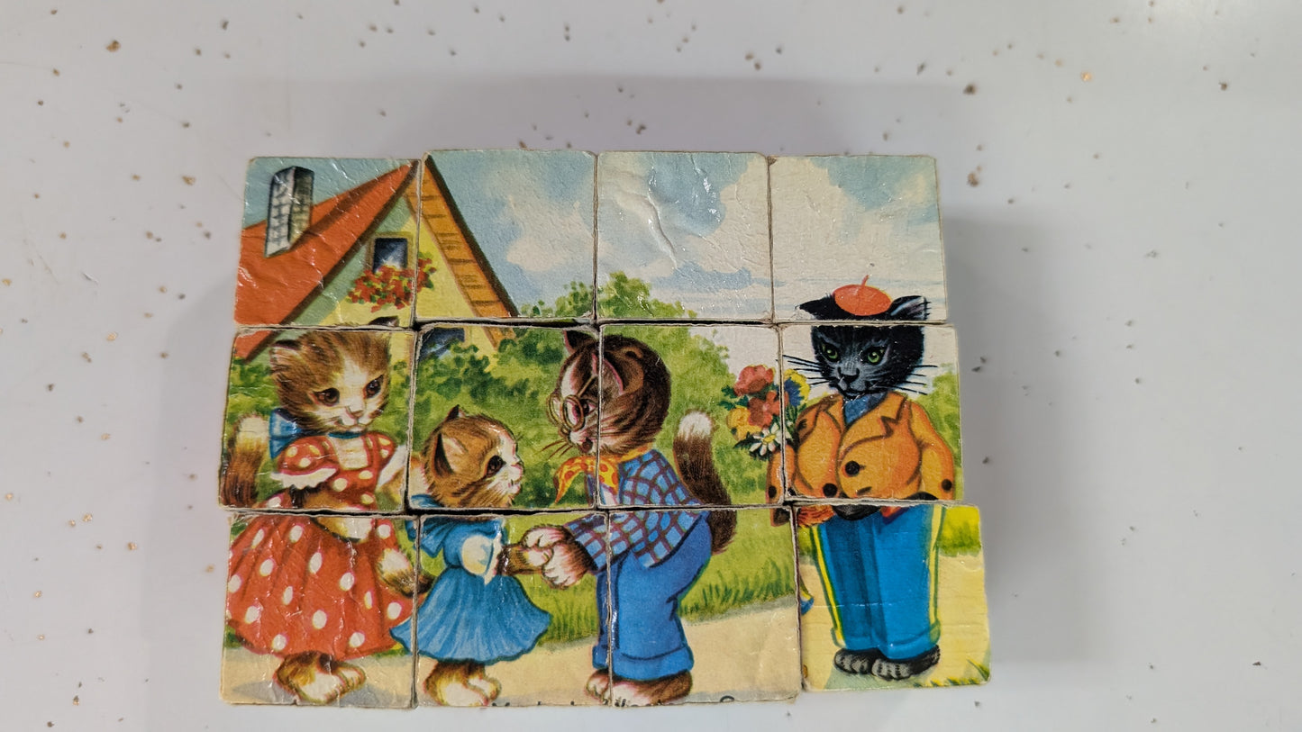 1950's WF Kubus Wood Block Puzzles