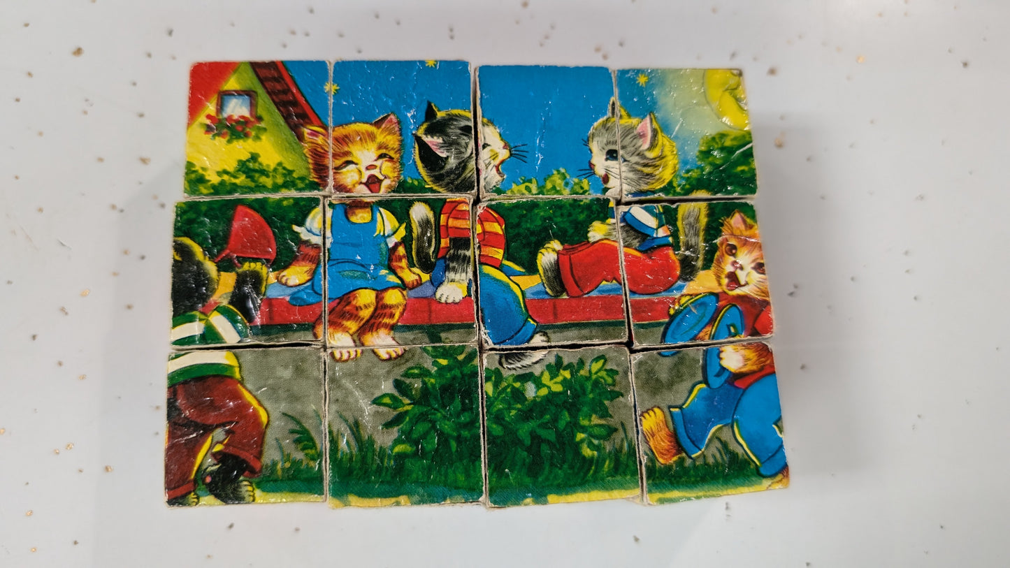 1950's WF Kubus Wood Block Puzzles