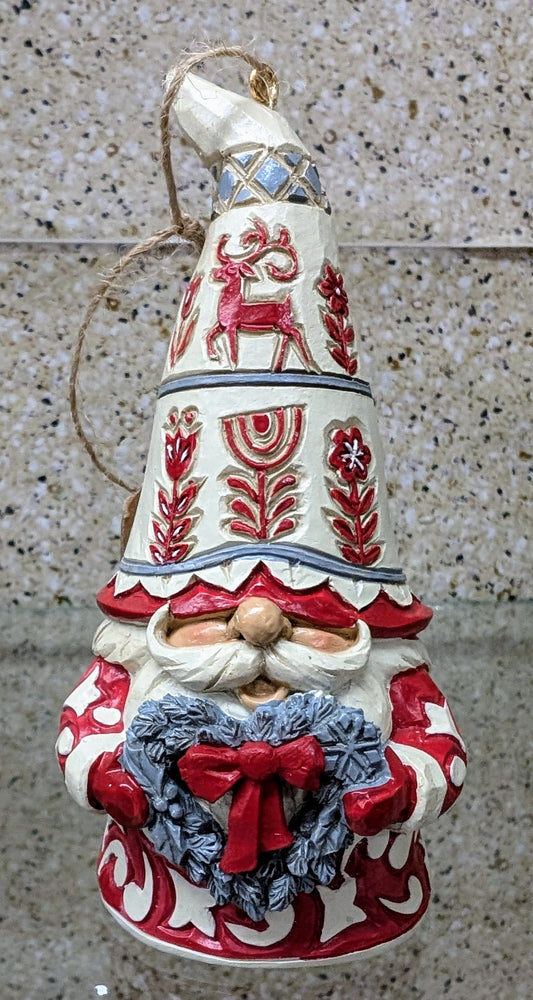 Nordic Noel Gnome with Heart Wreath