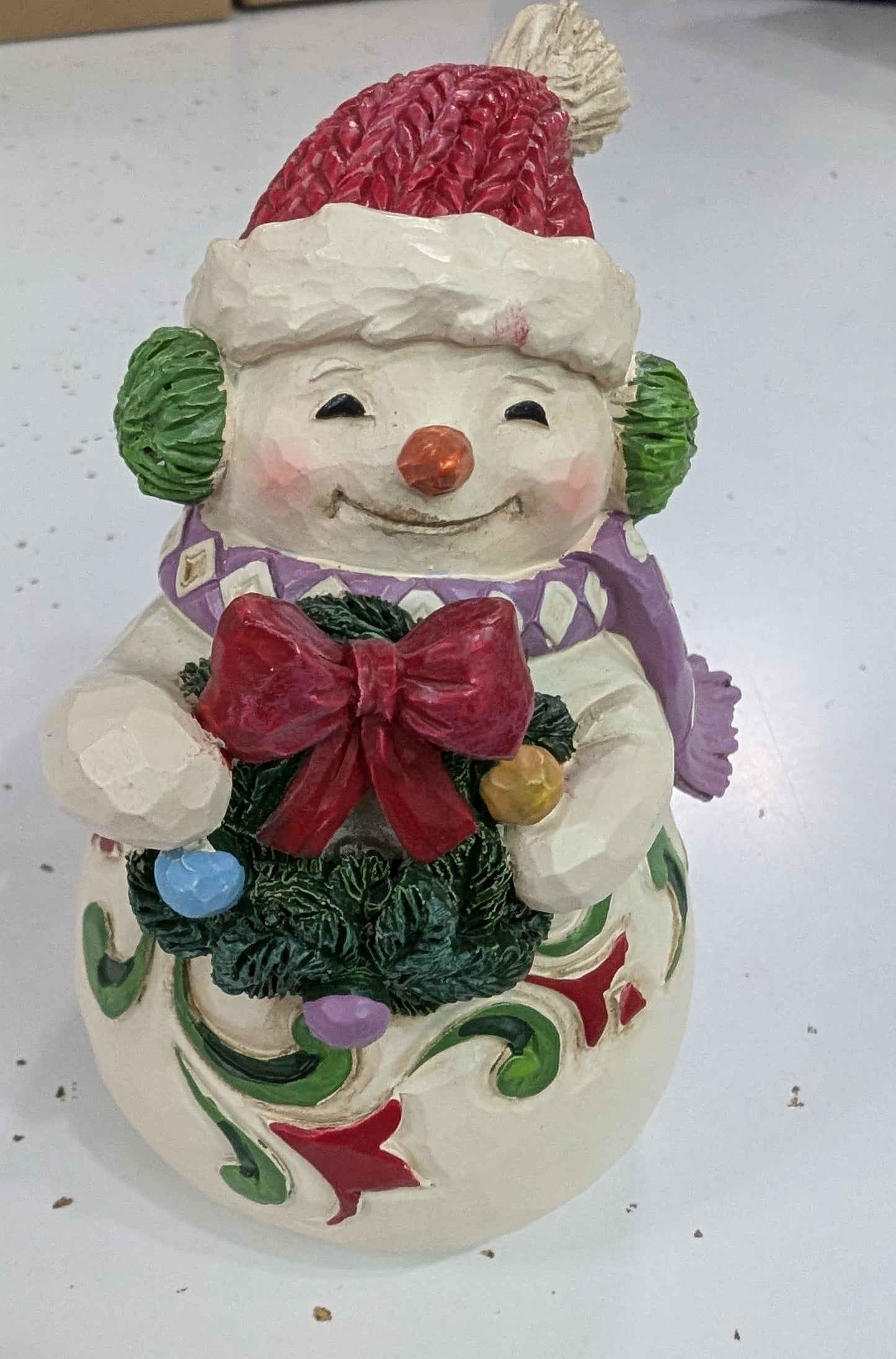 Heartwood Creek Mini Snowman wearing Ear Muffs