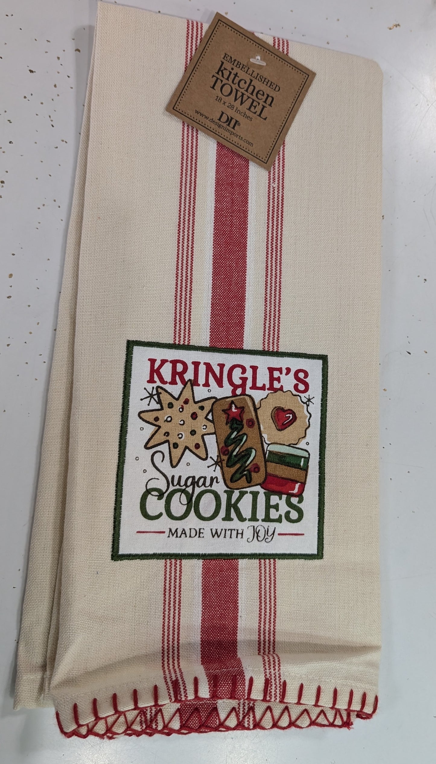 Holly Jolly Cookie Co. Embellished Dishtowels