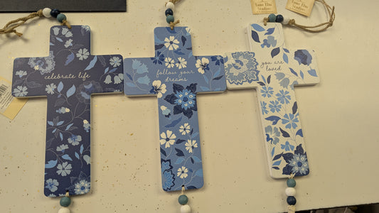 Wood Flower Cross