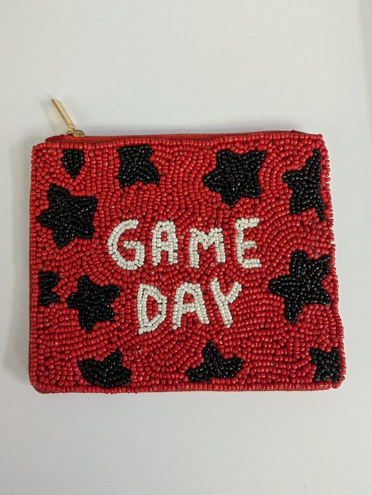 Game Day Coin Purse - Red & Black