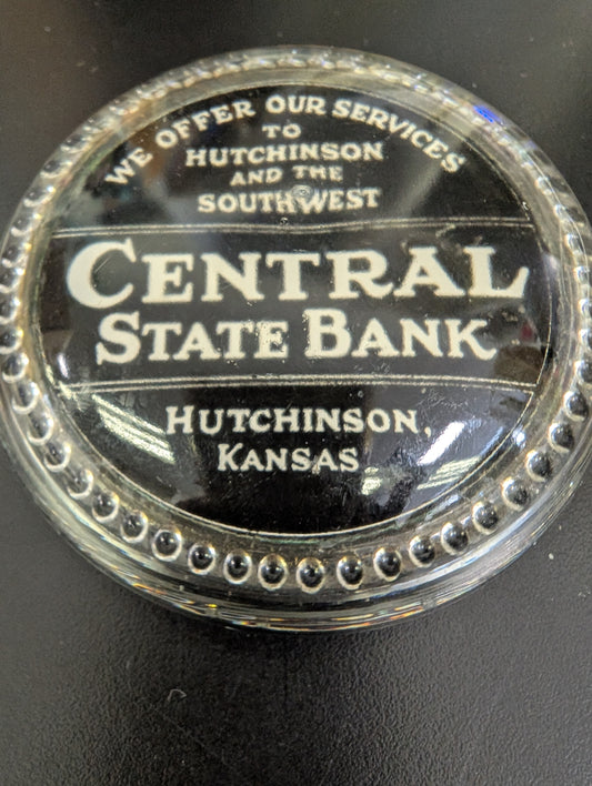 Vintage Advertising Paperweight - Central State Bank
