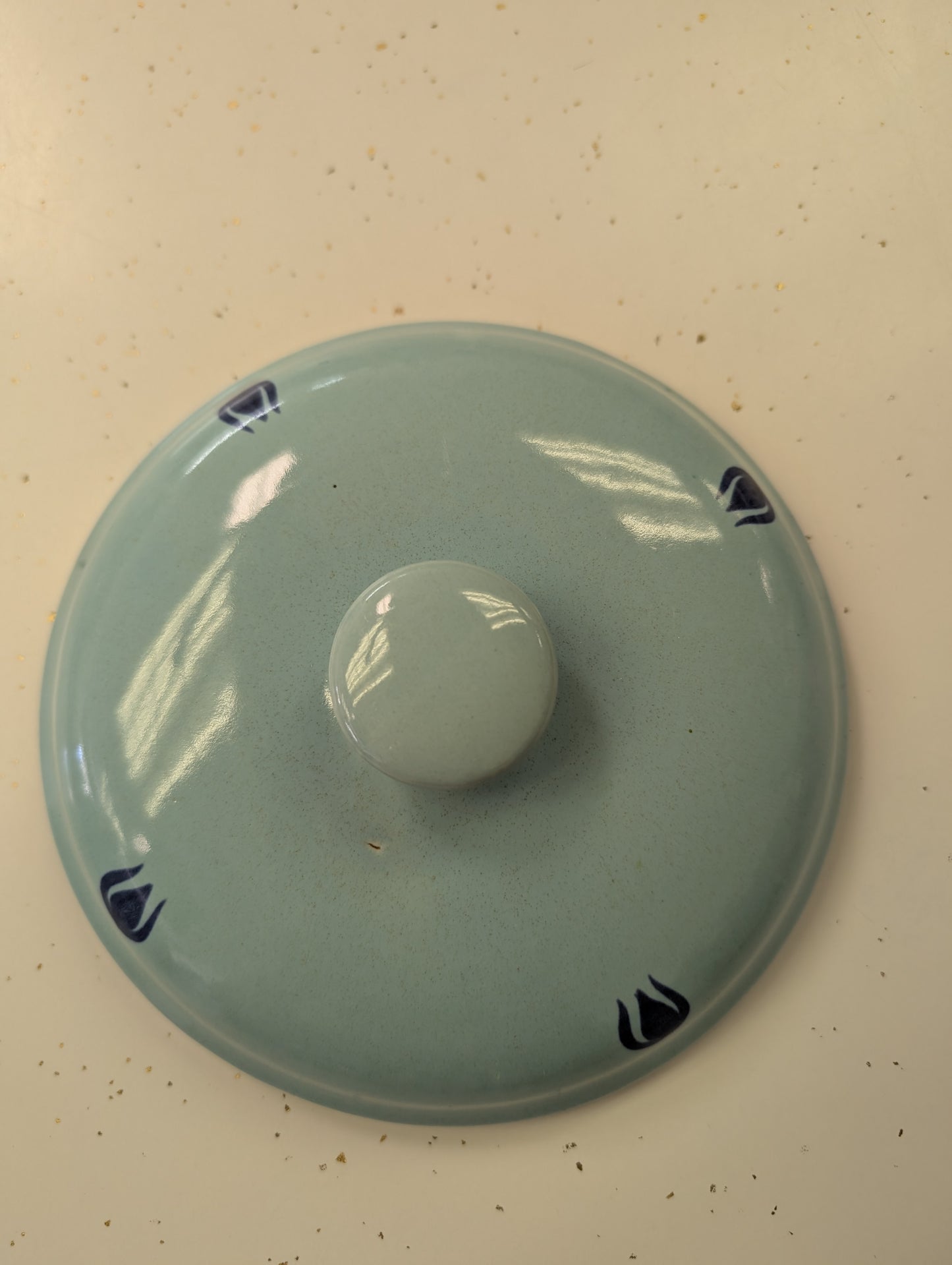 1950s Cronin Blue Tulip Soup/Casserole Crock