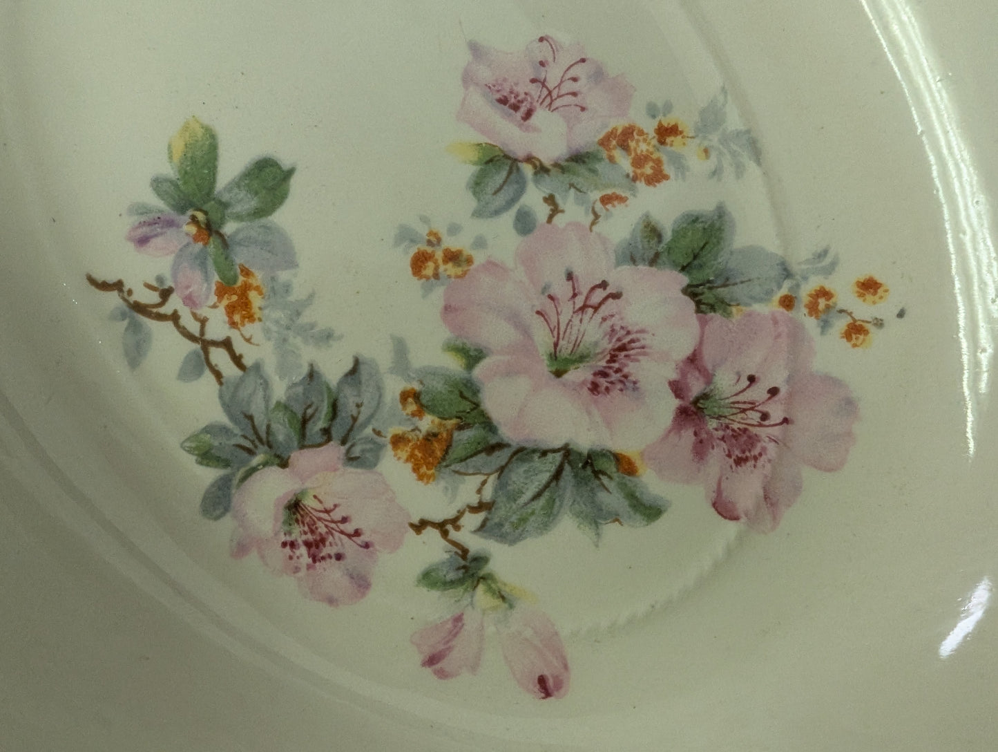 Crooksville Pottery Azalea Oval Ceramic Bowl
