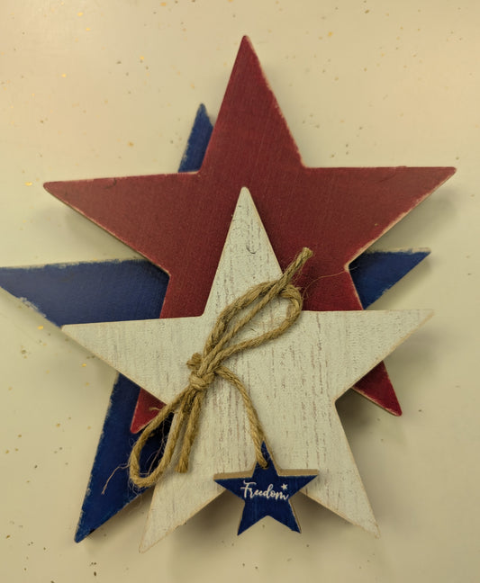 Wood Americana Star Blocks