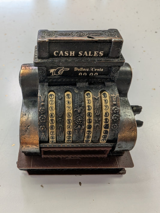 Vintage Die-Cast Metal National Cash Register Pencil Sharpener