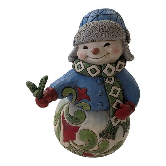 Jim Shore Snowman with Evergreen Sprig