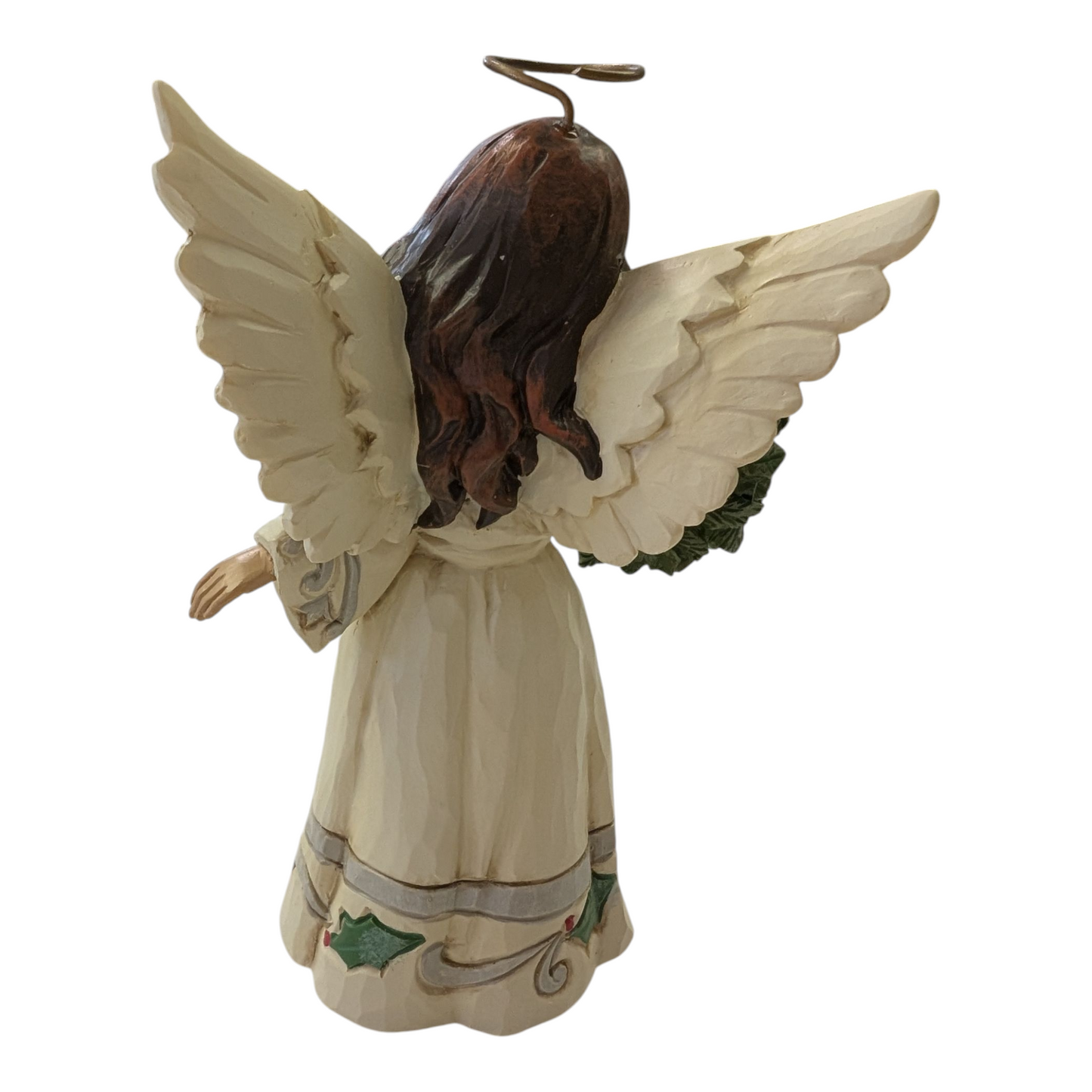 Angel With Cardinal In Wreath - Winter's Song