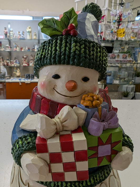 Snowman with Presents - Unwrap the Joy