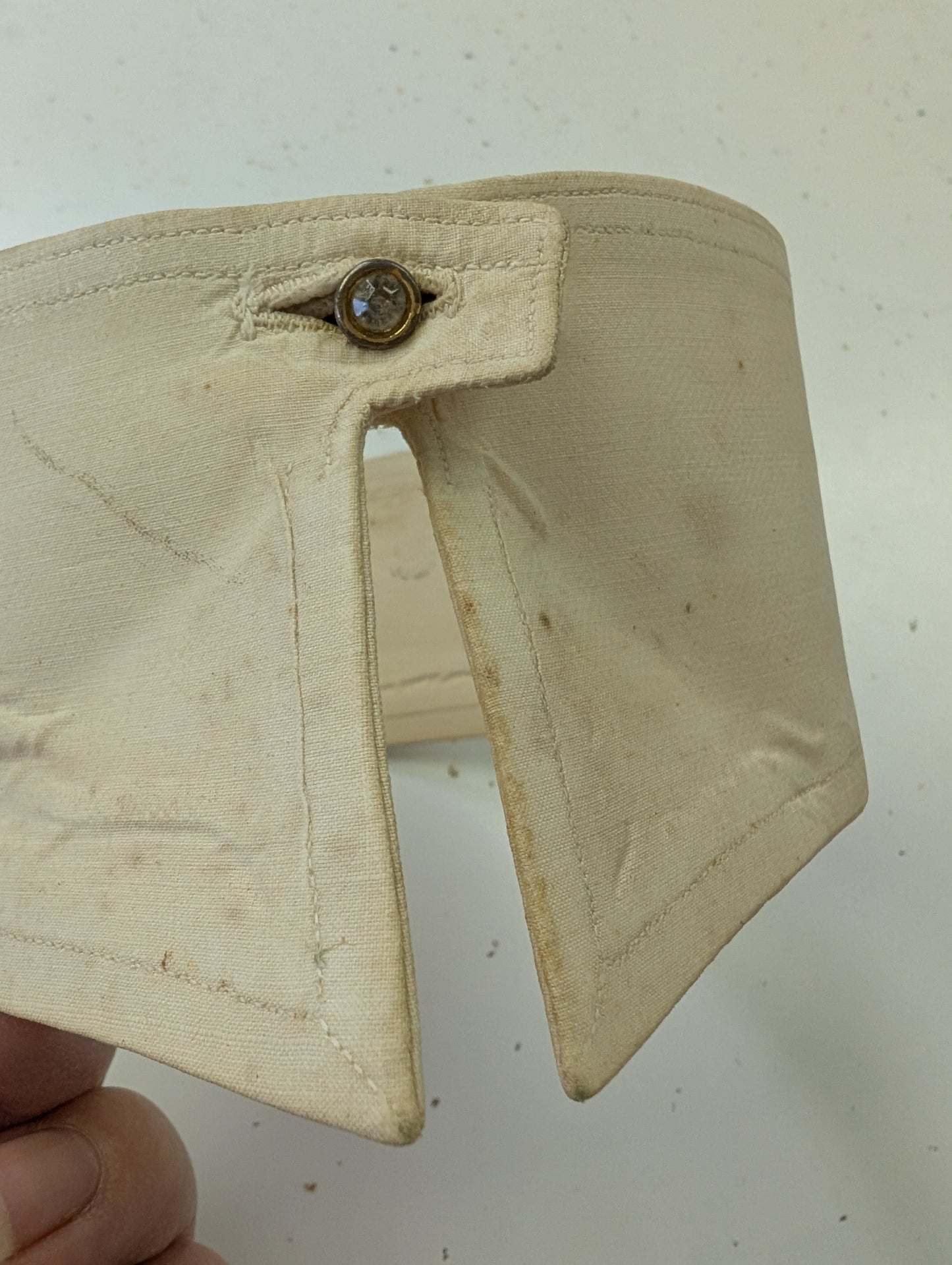 Antique 1900s Celluloid Collar Stay Box with Collars