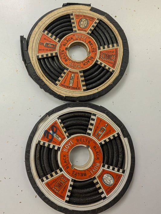 Vintage Boye Black Belts for Sewing Machines