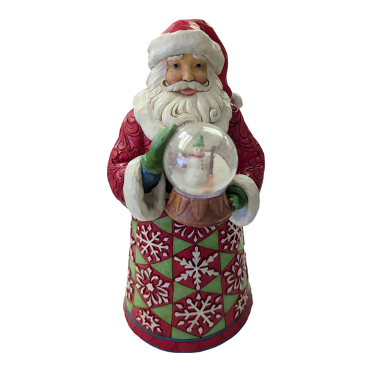 Santa Holding Snowman Mini Globe Frosty Keepsake